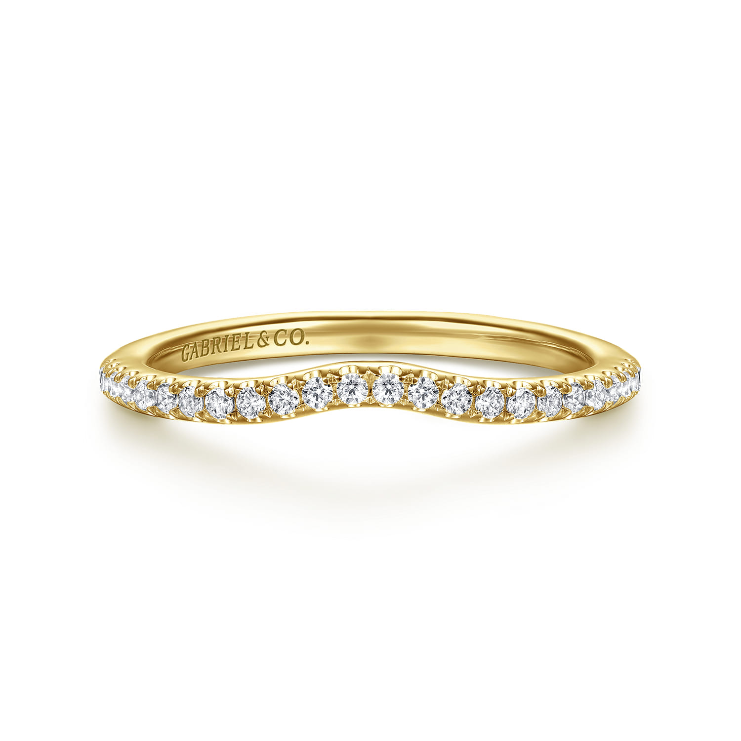 14K Yellow Gold Diamond Wedding Band - 0.18 ct - Shot 1