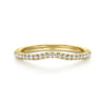14K Yellow Gold Diamond Wedding Band - 0.18 ct