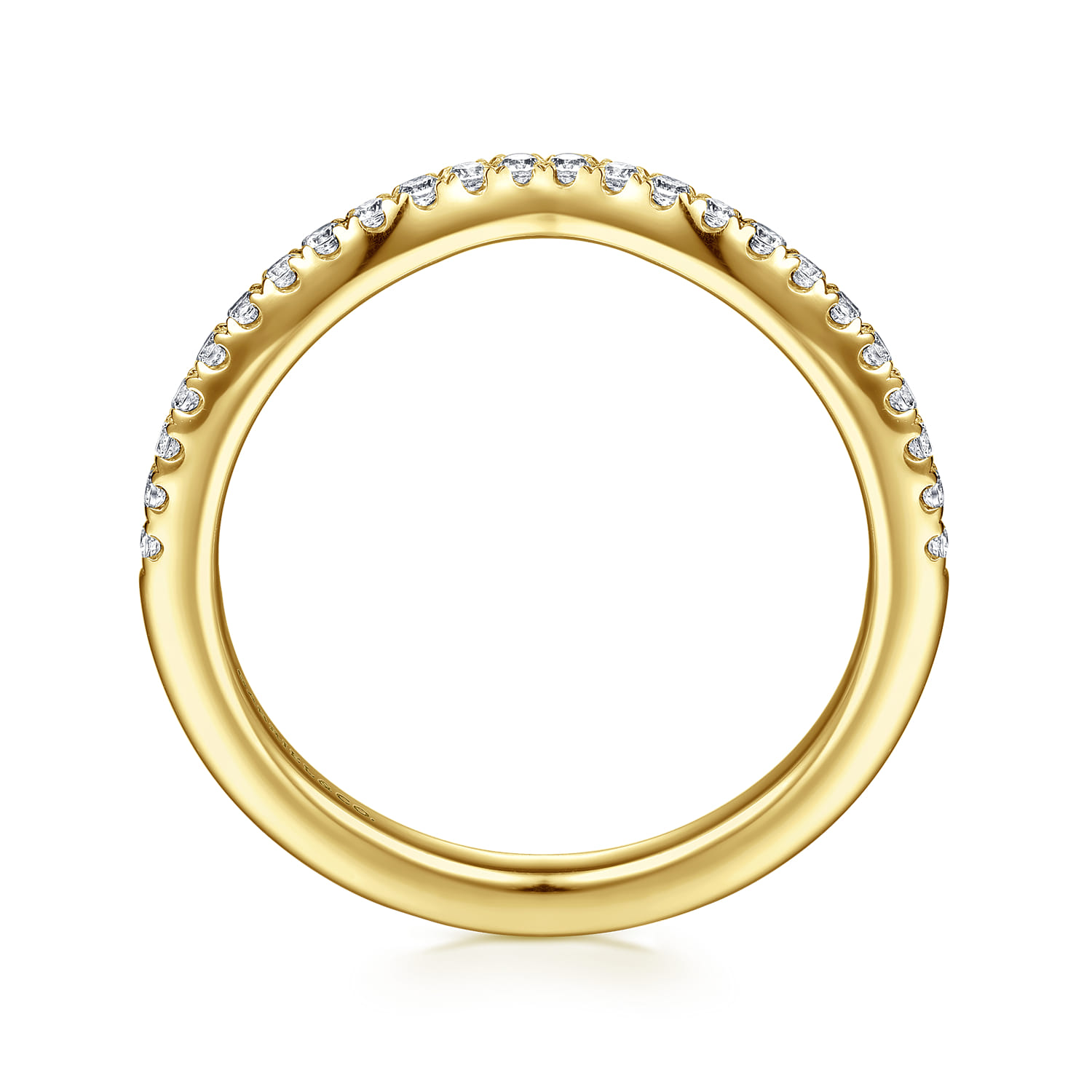 14K Yellow Gold Diamond Wedding Band - 0.18 ct - Shot 2
