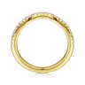 14K Yellow Gold Diamond Wedding Band - 0.18 ct