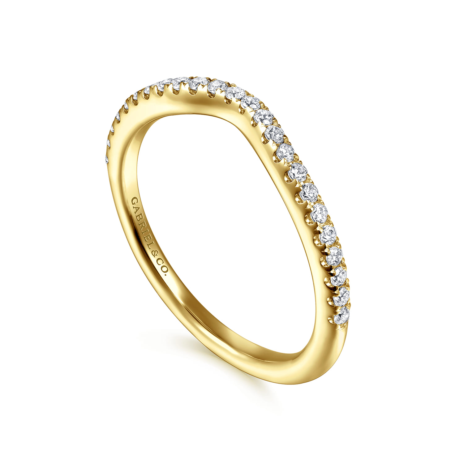 14K Yellow Gold Diamond Wedding Band - 0.18 ct - Shot 3