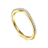 14K Yellow Gold Diamond Wedding Band - 0.18 ct