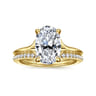 14K Yellow Gold Diamond Wedding Band - 0.18 ct