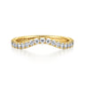 14K Yellow Gold Diamond Wedding Band - 0.3 ct