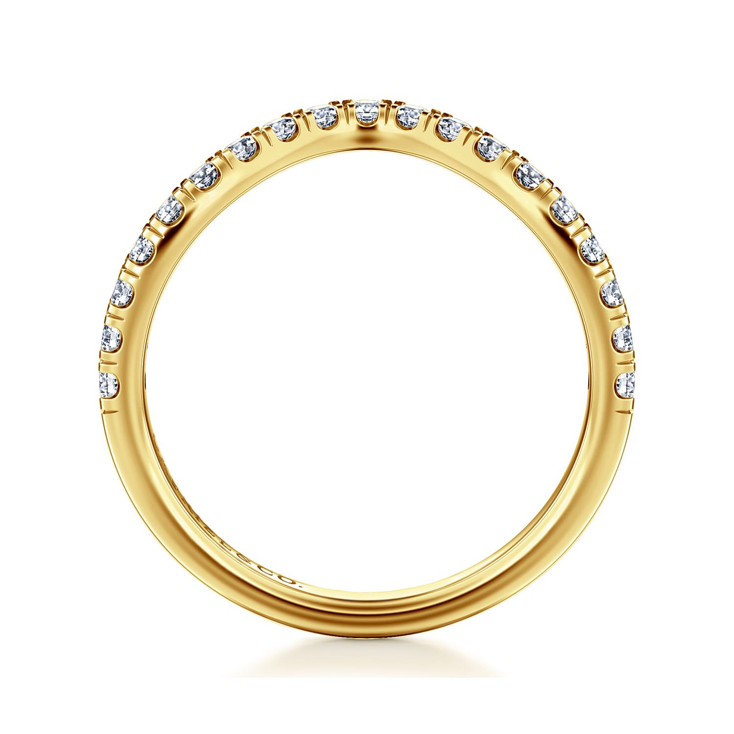 14K Yellow Gold Diamond Wedding Band - 0.3 ct - Shot 2