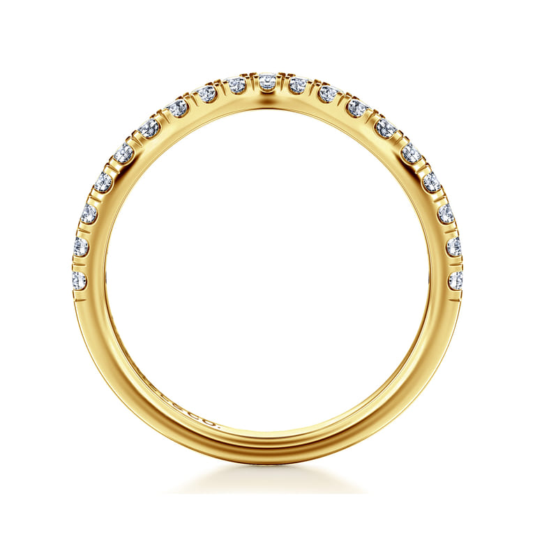 14K Yellow Gold Diamond Wedding Band - 0.3 ct - Shot 2