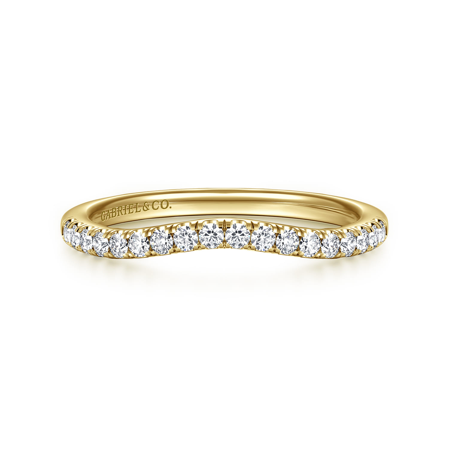 14K Yellow Gold Diamond Wedding Band - 0.23 ct - Shot 1