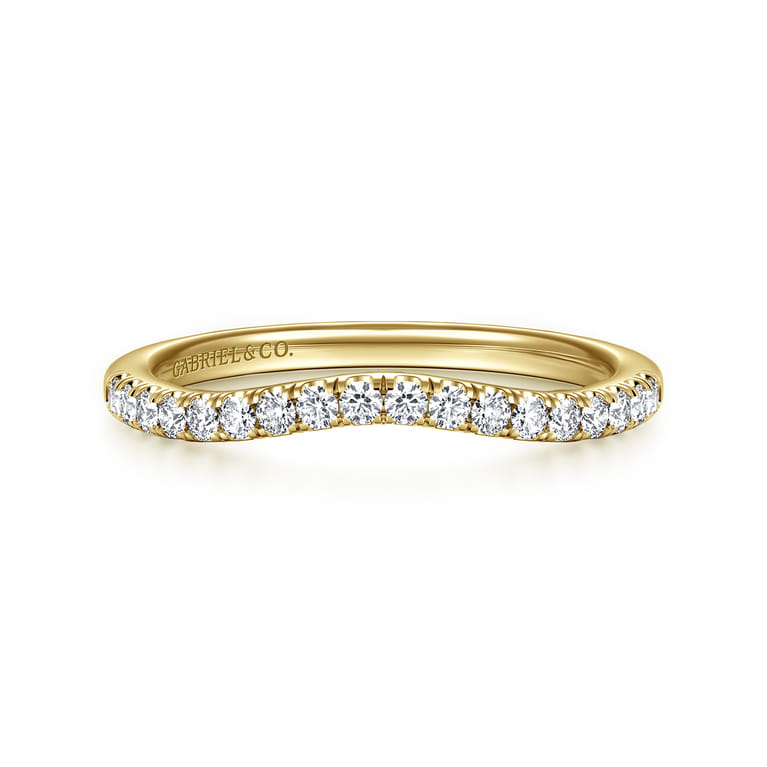 14K Yellow Gold Diamond Wedding Band - 0.23 ct - Shot 1