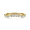 14K Yellow Gold Diamond Wedding Band - 0.23 ct