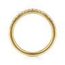 14K Yellow Gold Diamond Wedding Band - 0.23 ct