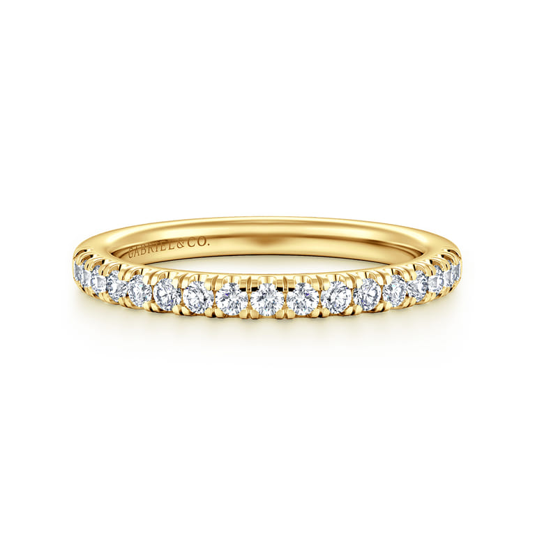 14K Yellow Gold Diamond Wedding Band - 0.4 ct - Shot 1