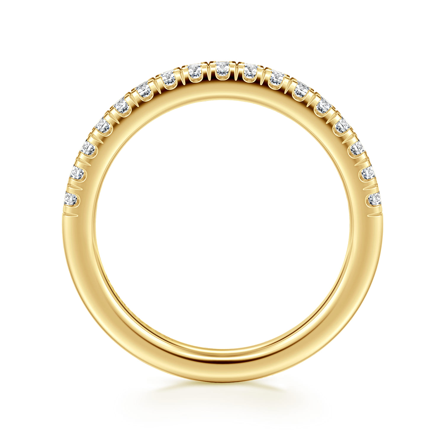 14K Yellow Gold Diamond Wedding Band - 0.4 ct - Shot 2