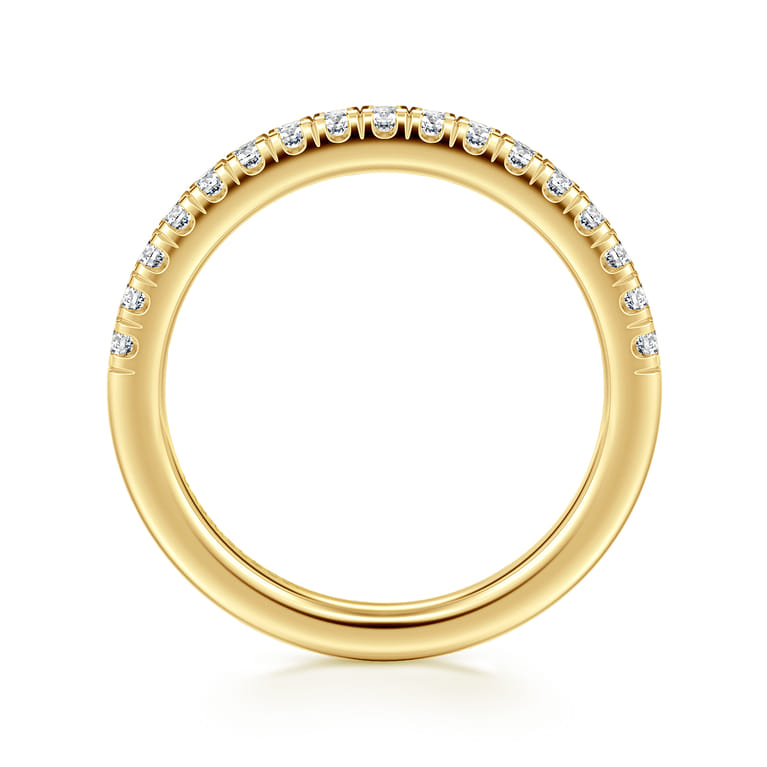 14K Yellow Gold Diamond Wedding Band - 0.4 ct - Shot 2