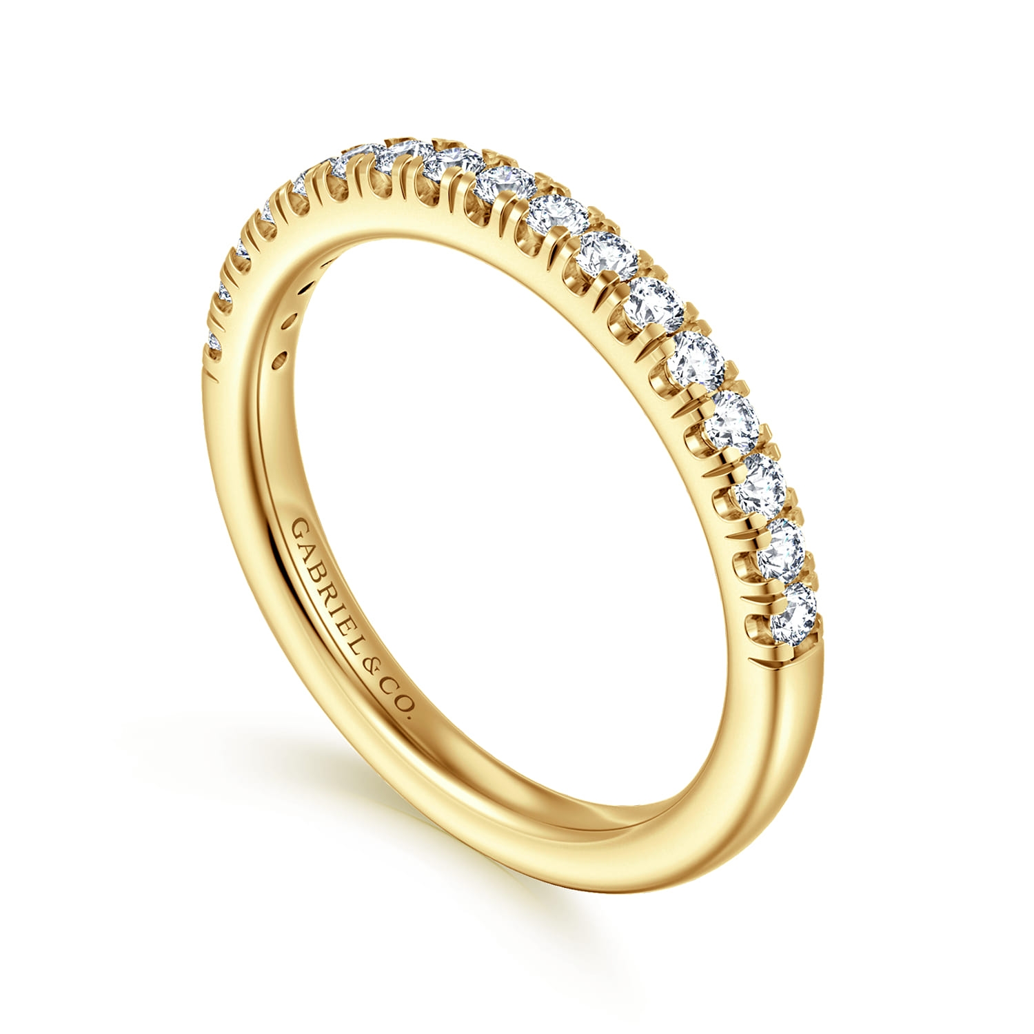 14K Yellow Gold Diamond Wedding Band - 0.4 ct - Shot 3