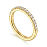 14K Yellow Gold Diamond Wedding Band - 0.4 ct