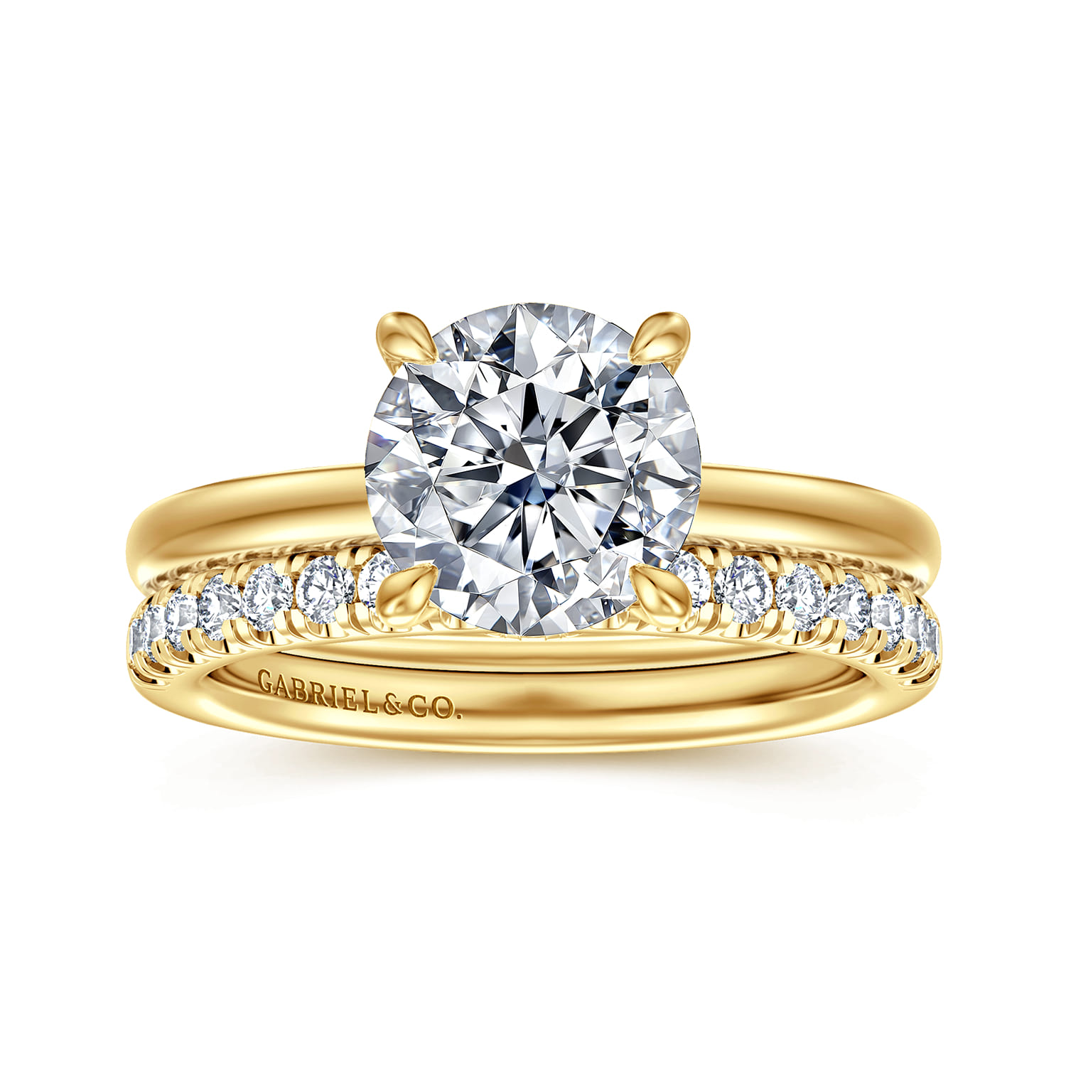 14K Yellow Gold Diamond Wedding Band - 0.4 ct - Shot 4