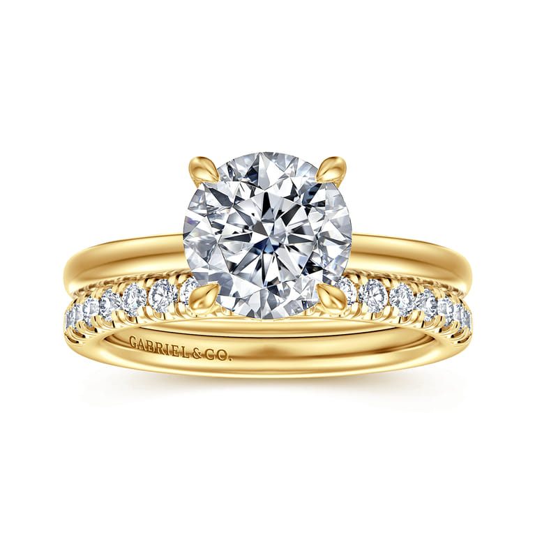 14K Yellow Gold Diamond Wedding Band - 0.4 ct - Shot 4