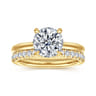 14K Yellow Gold Diamond Wedding Band - 0.4 ct