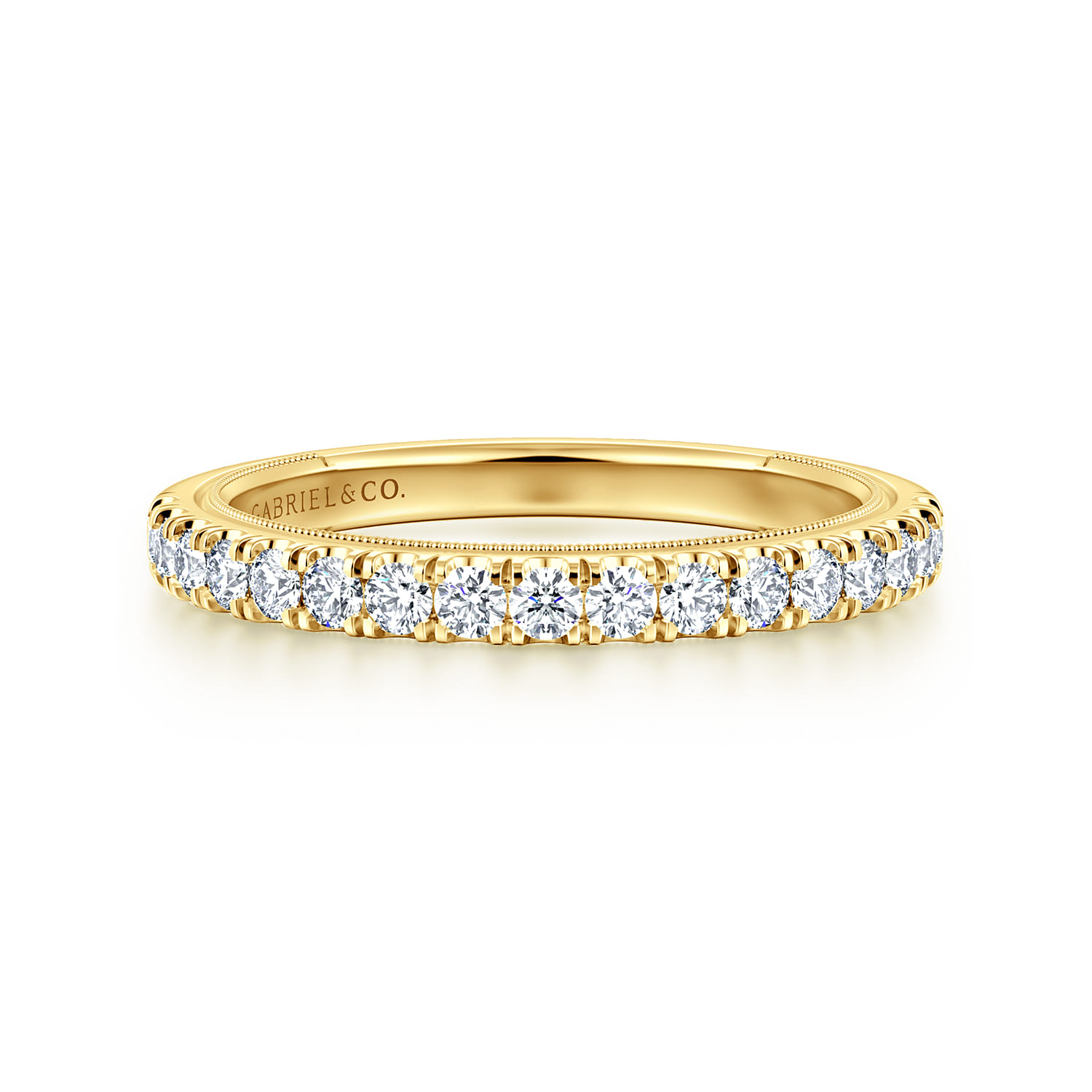 14K Yellow Gold Diamond Wedding Band - 0.35 ct - Shot 1
