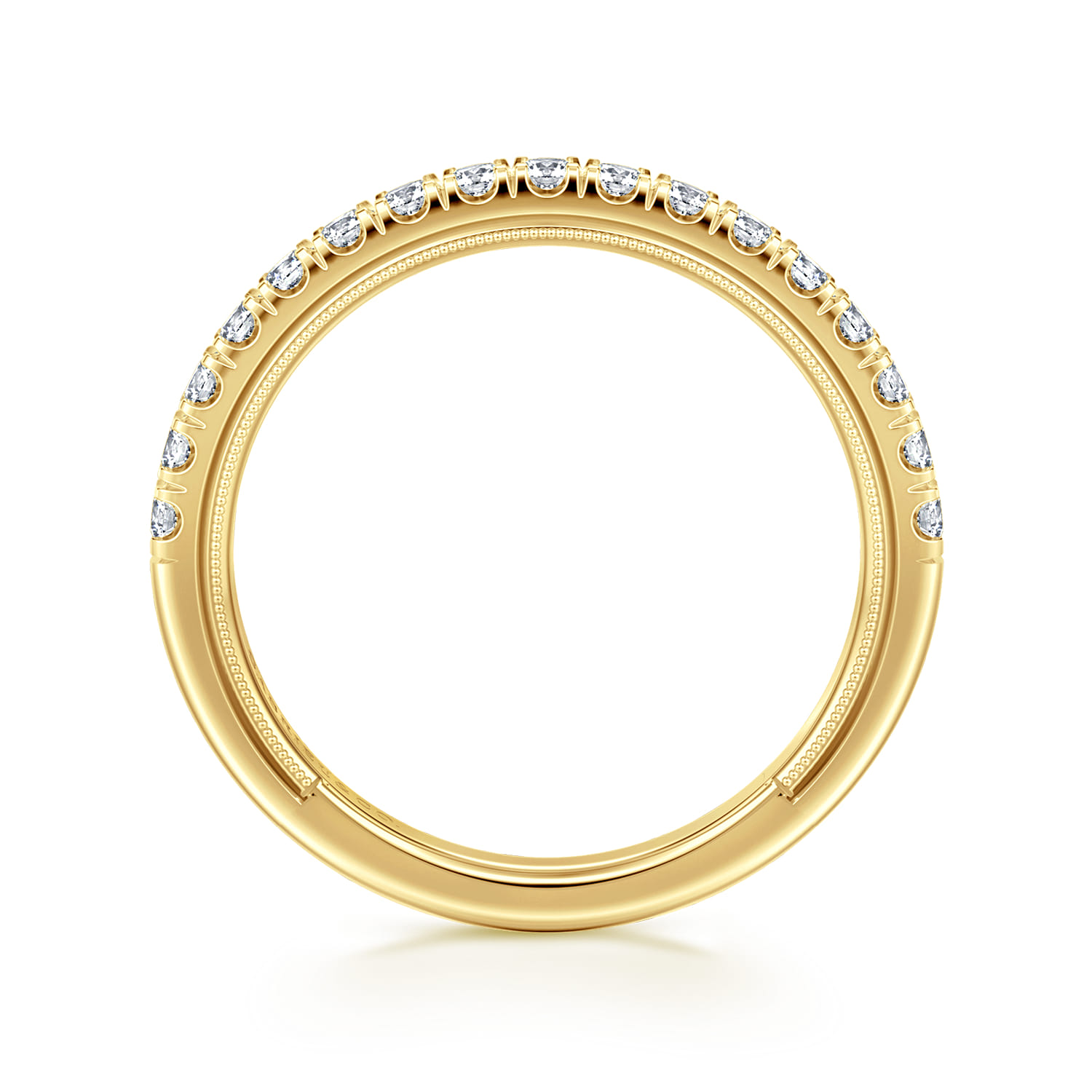 14K Yellow Gold Diamond Wedding Band - 0.35 ct - Shot 2