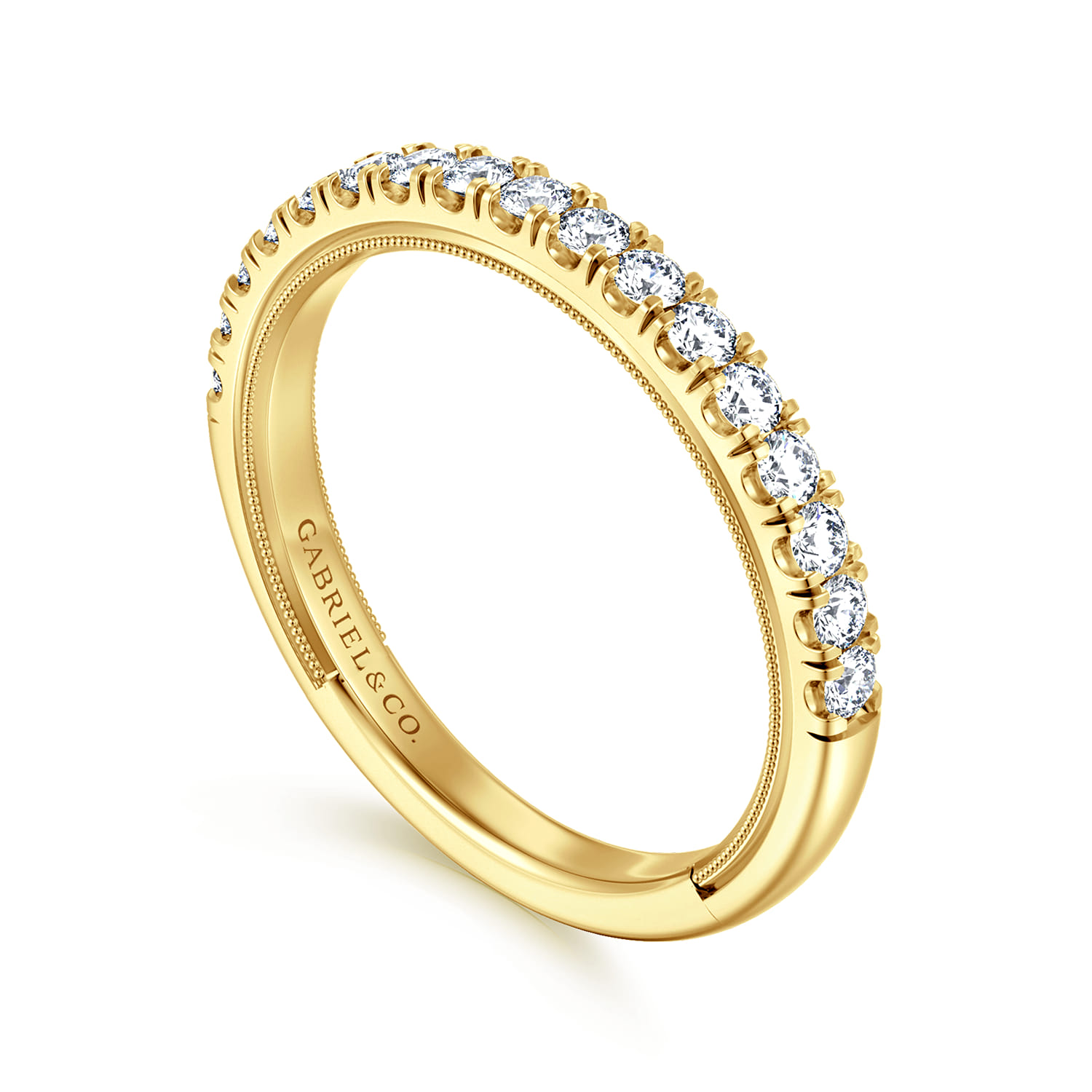 14K Yellow Gold Diamond Wedding Band - 0.35 ct - Shot 3