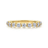 14K Yellow Gold Diamond Wedding Band - 0.8 ct