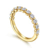 14K Yellow Gold Diamond Wedding Band - 0.8 ct