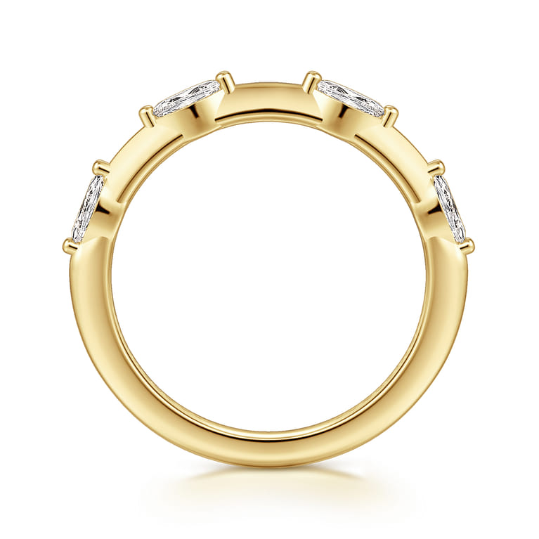 14K Yellow Gold Diamond Wedding Band - 0.3 ct - Shot 2