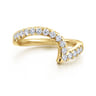 14K Yellow Gold Diamond Wedding Band - 0.4 ct