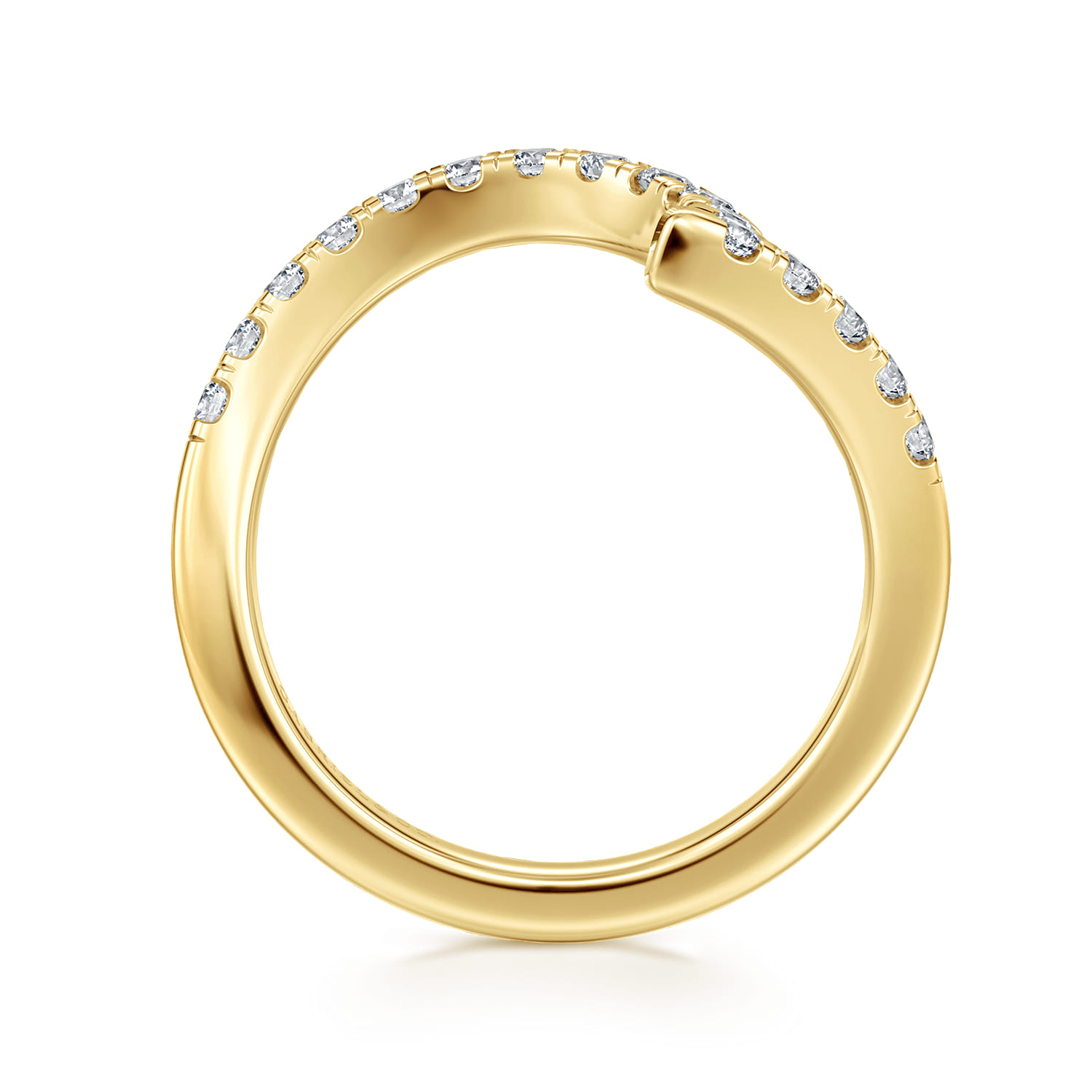 14K Yellow Gold Diamond Wedding Band - 0.4 ct - Shot 2