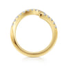 14K Yellow Gold Diamond Wedding Band - 0.4 ct