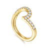 14K Yellow Gold Diamond Wedding Band - 0.4 ct