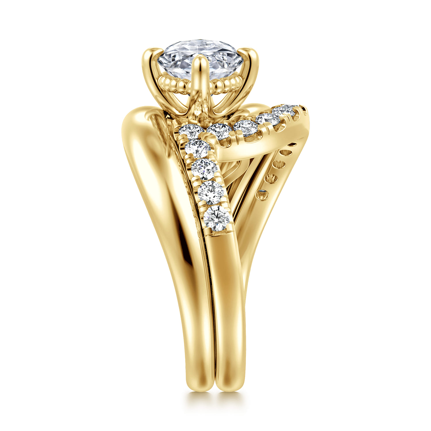14K Yellow Gold Diamond Wedding Band - 0.4 ct - Shot 5
