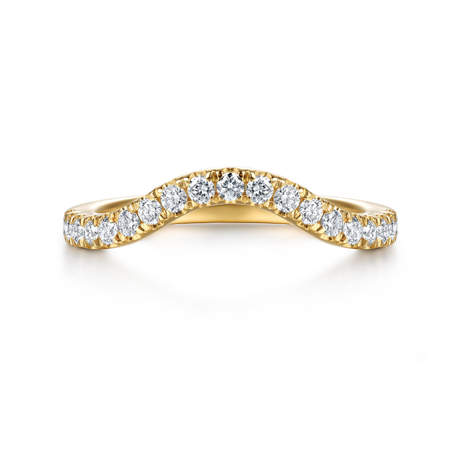 14K Yellow Gold Diamond Wedding Band - 0.3 ct - Shot 1