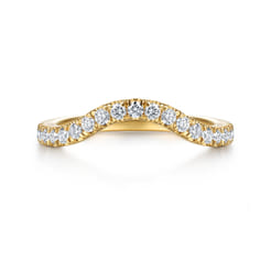 14K Yellow Gold Diamond Wedding Band