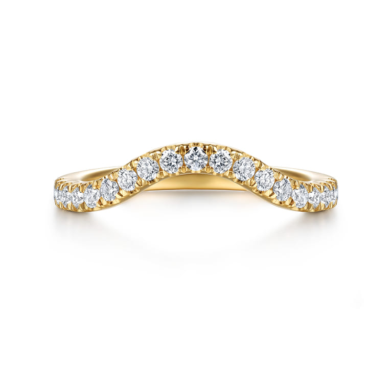 14K Yellow Gold Diamond Wedding Band - 0.3 ct - Shot 1