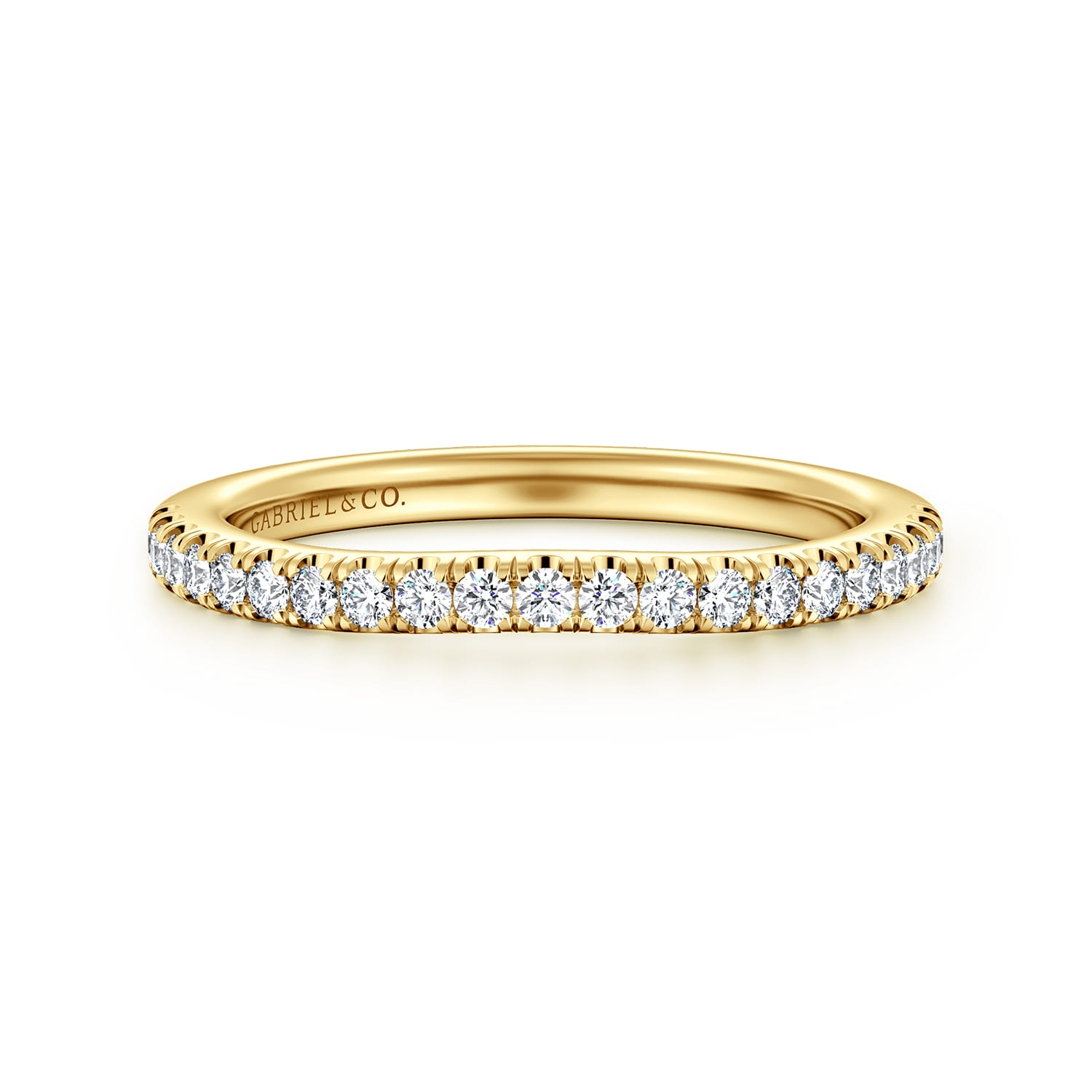 14K Yellow Gold Diamond Wedding Band - 0.25 ct - Shot 1