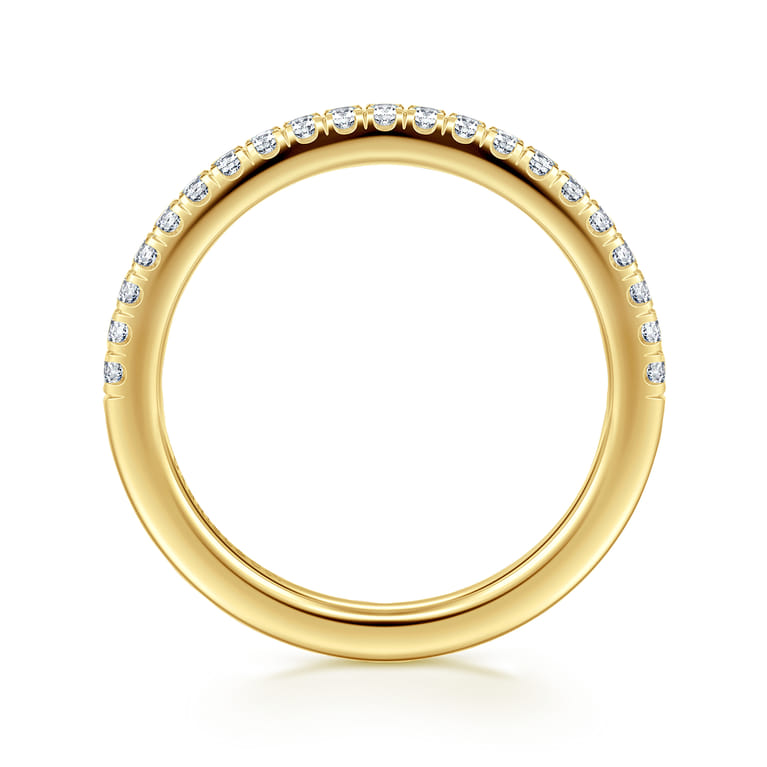 14K Yellow Gold Diamond Wedding Band - 0.25 ct - Shot 2