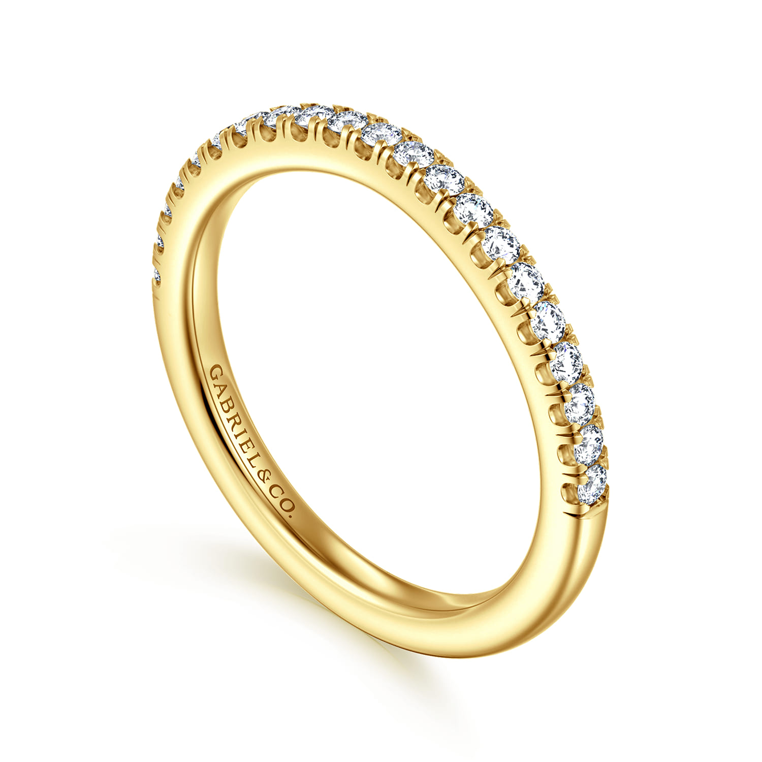14K Yellow Gold Diamond Wedding Band - 0.25 ct - Shot 3
