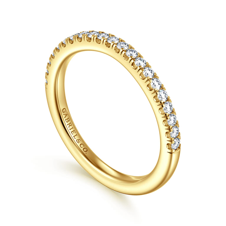 14K Yellow Gold Diamond Wedding Band - 0.25 ct - Shot 3