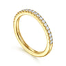 14K Yellow Gold Diamond Wedding Band - 0.25 ct