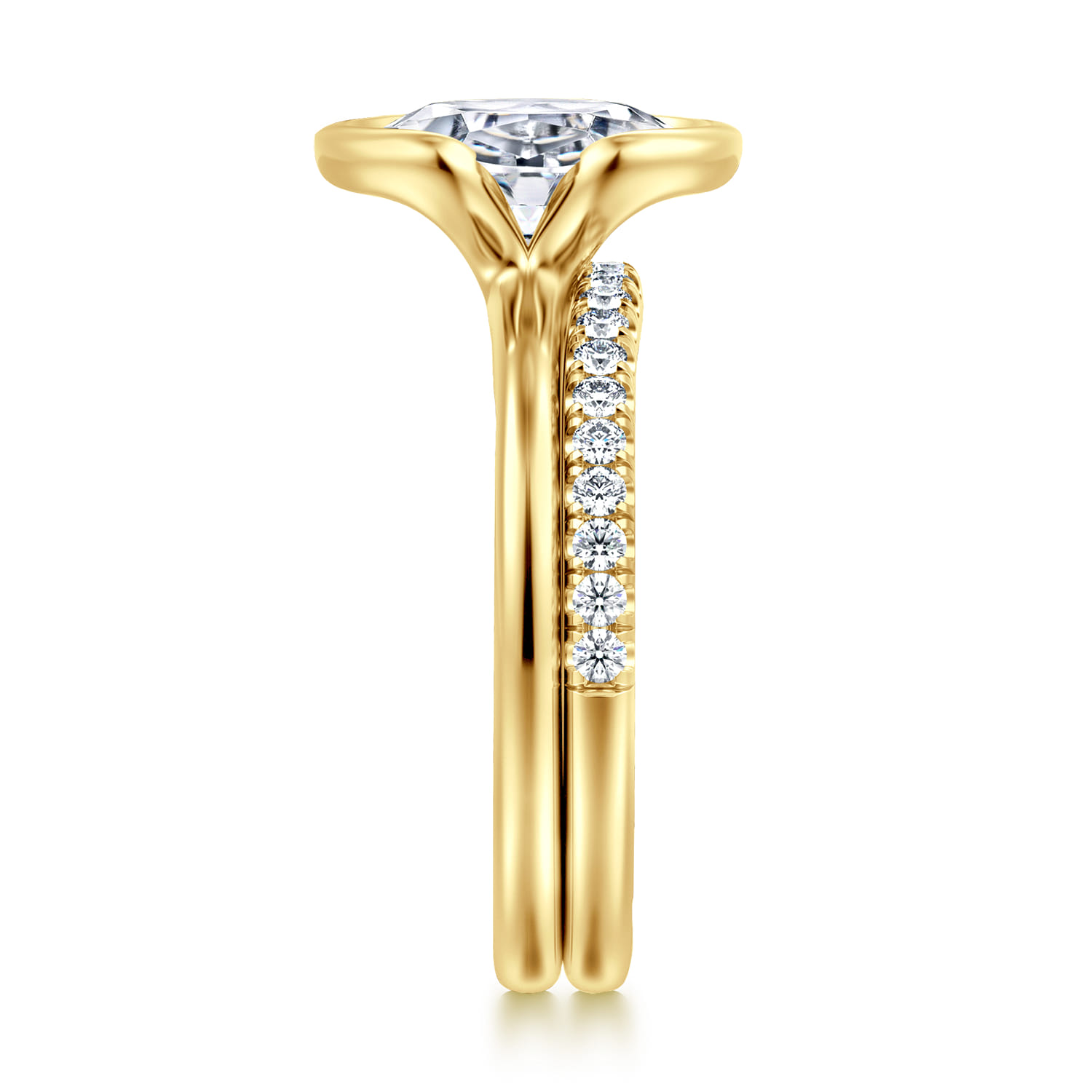 14K Yellow Gold Diamond Wedding Band - 0.25 ct - Shot 5