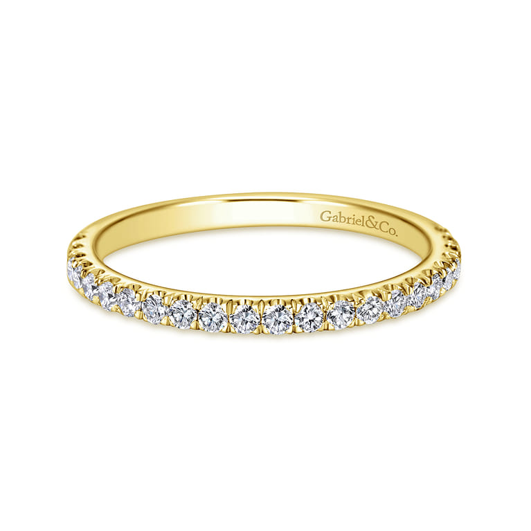 14K Yellow Gold Diamond Wedding Band - 0.31 ct - Shot 1