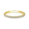 14K Yellow Gold Diamond Wedding Band - 0.31 ct