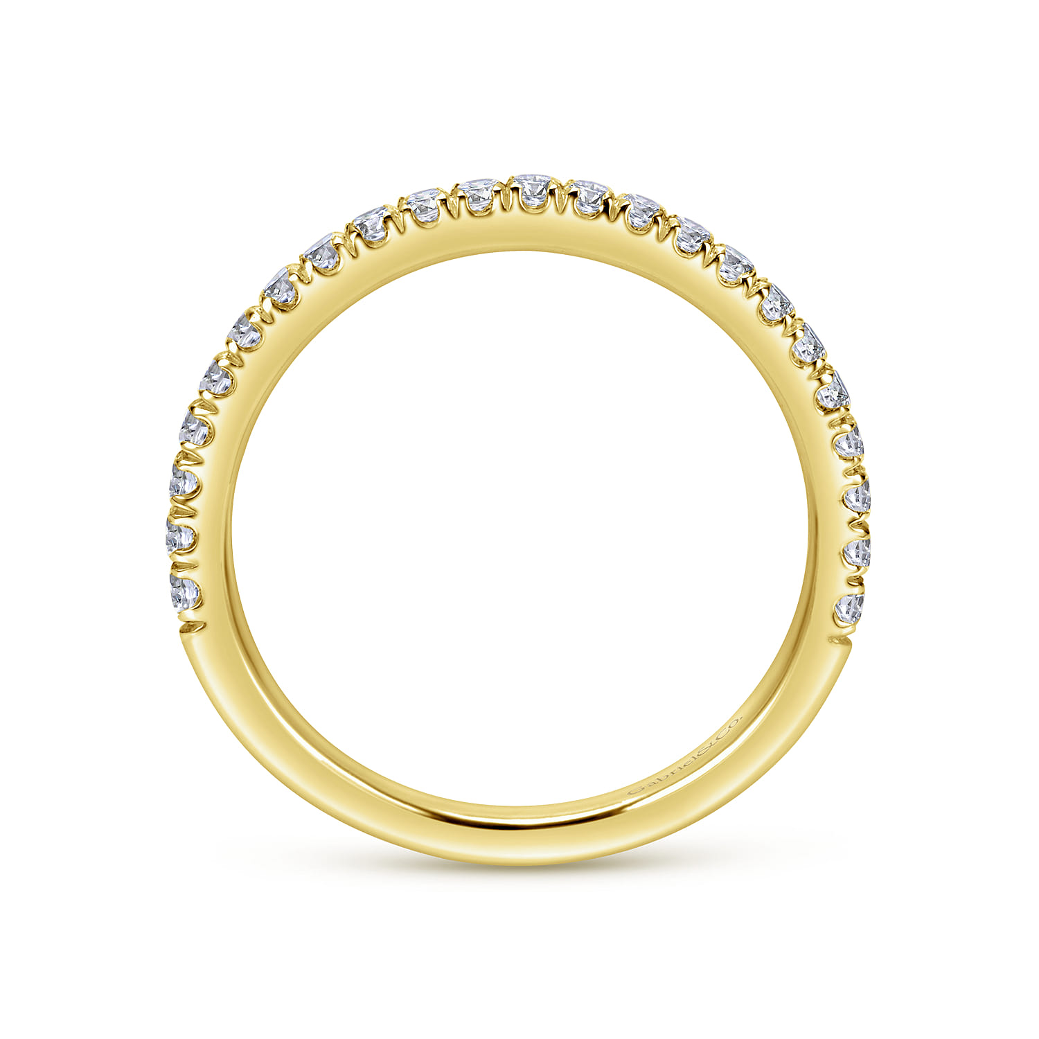 14K Yellow Gold Diamond Wedding Band - 0.31 ct - Shot 2