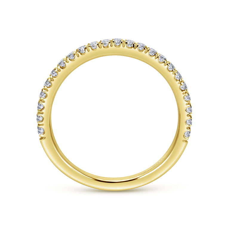 14K Yellow Gold Diamond Wedding Band - 0.31 ct - Shot 2