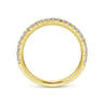 14K Yellow Gold Diamond Wedding Band - 0.31 ct