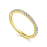 14K Yellow Gold Diamond Wedding Band - 0.31 ct