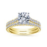 14K Yellow Gold Diamond Wedding Band - 0.31 ct