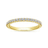 14K Yellow Gold Diamond Wedding Band - 0.31 ct